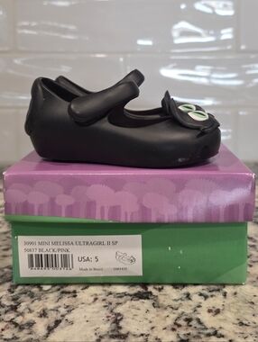 Mini Melissa Ultragirl II Black Cst Mary Jane - Size 5 - EUC